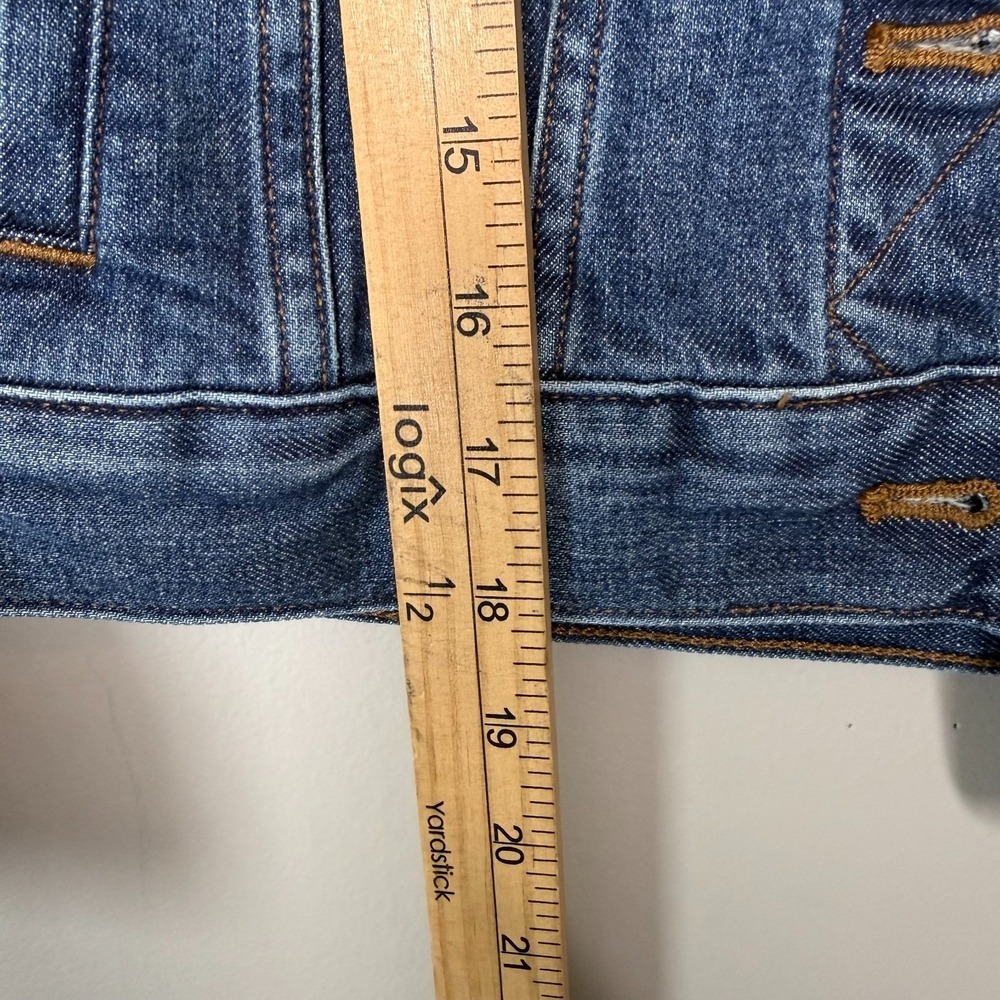 Madewell Shrunken Stretch Denim Jacket Women's Small Blue Jean Trucker Coat - Picture 10 of 10